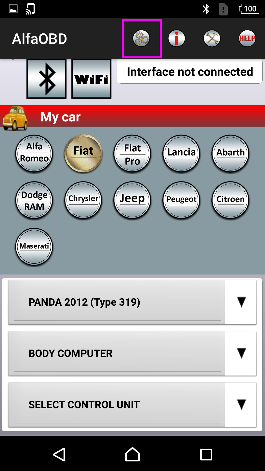 FIAT PANDA3(2013) のデイライト(DRL)を有効化